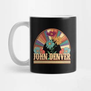 John Flowers Name Denver Personalized Gifts Retro Style Mug